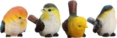 NOELAMOUR ガーデニング 置物 鳥 4羽 樹脂 可愛い 動物 ガーデンオーナメント オブジェ 小鳥(4色4羽)