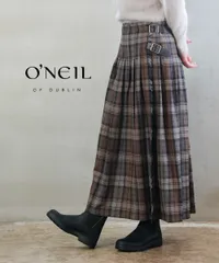 オニールオブダブリン O'NEIL OF DUBLIN スカート キルトスカート プリーツスカート ロング マキシ丈 キルト ウール チェック アイルランド製・NOD2051-0342102(レディース)(◎)