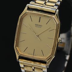 稼働☆SEIKO セイコーゴールド メンズ腕時計 スクエアクォーツ 電池