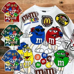 エムアンドエムズ m&m's レーシング レース キャラ T 白 赤 緑 青 Tシャツ 古着 ビンテージ VINTAGE  1700 p10/
