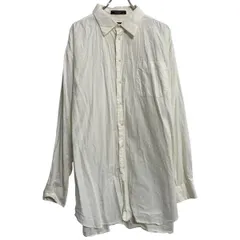 NAUTICA 長袖 無地シャツ ノーティカ XL~ ホワイト ビッグサイズ フォーマル ポケット 古着卸 アメリカ仕入 a612-7471