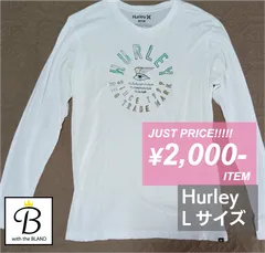 99. ハーレー　Tシャツ　長袖　白　手書き風プリント　インパクト　Lサイズ【with B】