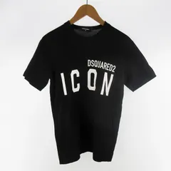 ディースクエアード DSQUARED2 2021年製 Tシャツ 半袖 ICON アイコン ロゴ 黒 ブラック XS スタッフインターナショナルジャパン コットン