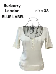 【美品】Burberry London BLUE LABEL 白色半袖 サイズ38
