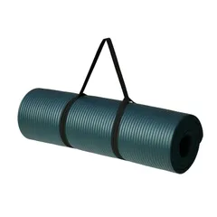 【大人気】ベーシック ヨガマット 厚め 12mm キャリーストラップ付 トレーニングマット ストレッチマット ピラティスマット 188×61×1cmのサムネイル