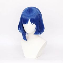 新品未使用 コスプレ用ウィッグ ブルー ボブスタイル 短髪 シンプルデザイン 造型簡単 高品質 2024年新発売 便利セット 付属品付き