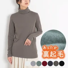 裏起毛Tシャツ 裏起毛 タートルネックTシャツ 長袖 カットソー レディース インナー Tシャツ ロンT 無地 タートルネック ハイネック プルオーバー トップス 暖か 大きいサイズ 大人 可愛い シンプル ナチュラル カジュアル 服 秋冬 [M便 1/1]