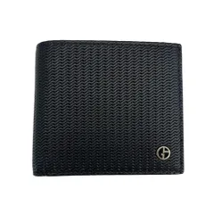新品未使用　Giorgio Armani アルマーニ　ブラック　二つ折り財布 エンポリオアルマーニ EMPORIO ARMANI 二つ折り財布 ブラック メンズ