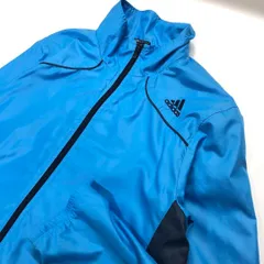 adidas ナイロンジャケット ライトアウター ブルー メンズM