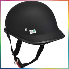 バイクパーツセンター ヘルメット ハーフ ロングダックテール マットブラック フリーサイズ (頭囲 57cm~60cm未満) 722205