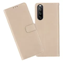 【数量限定】シンプル PUレザー 財布型 全面保護 スタンド機能付き サイドマグネット カード収納 ビジネス風Xperia10 手帳型ケース iii 10 10 xperia ドコモ sog04 iii so52b エクスペリア ソニー (グレー) カバー 手