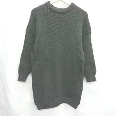 ◇ ⊇ AZUL BY MOUSSY アズールバイマウジー ニット 長袖 ひざ丈 ワンピース サイズS ブラック レディース E  【1502060045414】