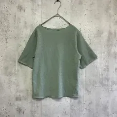 earth music&ecology   アースミュージックエコロジー　 シャーリングジャガード半袖カットソー　グリーン　レディース　Mサイズ