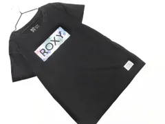 ROXY ロキシー ロゴ プリント Tシャツ sizeM/黒 ■◆ レディース