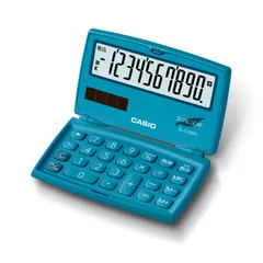 人気商品カシオ カラフル電卓 レイクブルー 10桁 折りたたみ手帳タイプ SL-C100C-BU-N