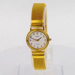 セイコーエクセリーヌ 7321-0070 ゴールドプレート クォーツ レディース 1990年代 ヴィンテージ ファッショナブル デザイン スペシャルオケージョン 1388