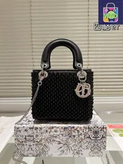 【今日特価】Dior Lady Dior Sheepskin Bag with Foldable Gift Box ディオール レディー ディオール 羊皮 バッグ 折りたたみギフトボックス付き-WTO輸入