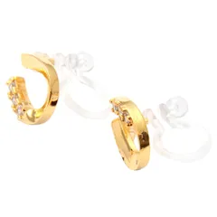 【A：ゴールド×イヤリング】[Cream dot. クリームドット公式] イヤリング レディース 4タイプ ホースシュー 馬蹄 ビジュー 大人 上品 シンプル きれいめ