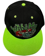WANIMA x LEFLAH （ワニマ x レフラー）公式限定コラボ キャップ(帽子) (ブラックグリーン×レッド) 