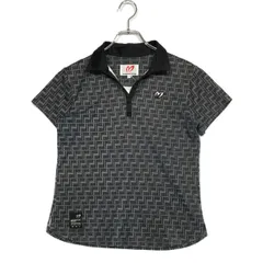 中古 レディース マスターバニーエディション MASTER BUNNY EDITION 半袖ポロシャツ 1(M) グレー Vネック ロゴ総柄