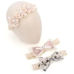 BIANHUAN ベビー ヘアバンド 赤ちゃん キッズ 新生児 子供 おしゃれ かわいい 女の子 リボン 5点セット アクセ 痛くない セット 髪飾