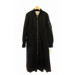 ファーファー furfur MA-1風ドレスコート アウター ロング ジップアップ 1 ブラック /DO ■OSのサムネイル