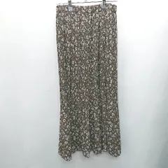 ◇ LEPSIM レプシィム 花柄 ロング丈 フレア スカート サイズF ブラウン レディース E  【1408060050376】