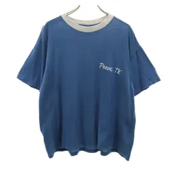 80s 90s オールド Pecos,TX 半袖 Tシャツ 青紺系 メンズ 古着