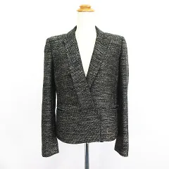 ダイアンフォンファステンバーグ DIANE von FURSTENBERG ジャケット ブレザー ツイード テーラード 長袖 総裏 ウール混 ラメ 2 ブラック ※EKMのサムネイル
