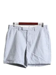 【お得なクーポン配布中!】 90s ポロ ラルフローレン シアサッカー ストライプ ショートパンツ メンズ 35 / 古着 90年代 オールド ノータック ショーツ 短パン 半パン