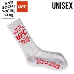 ASSC/UFC (アンチ ソーシャル ソーシャル クラブ/UFC) FOOTWORK SOCKS (フットワーク ソックス) ユニセックス メンズ 靴下 MMA 総合格闘技 普段使い ストリート WHITE (ホワイト) ASSC23UFCSK02OS