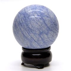 デュモルティエライト　50ｍｍ丸玉　台座付き_[NO.3]　☆天然石　スフィア　置石