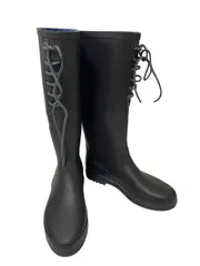 【美品】AIGLE（イーグル） ロング レインブーツ 37 ブラック AIGLE(エーグル) / レインブーツ/37/BLK/長靴/雨靴/ロゴ