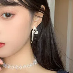 ピアス ロングチェーン 蝶々 チョウチョウ シルバー 揺れる 大人 アレルギー対応 セクシー かわいい チャーム アクセサリー レディース プレゼント カワイイ パーティー 学生 OL クリスマス 記念日 可愛い 人気 ゴールド パール 人気 清楚 ブラブラ