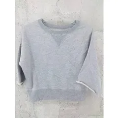 ◇ malla マーラ ドロップショルダー ラメ 七分袖 トレーナー 38 グレー シルバー *  【1002797093547】のサムネイル