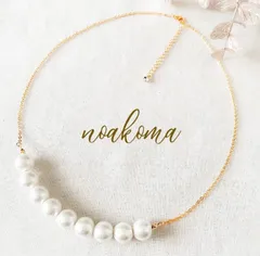 formal＊White cotton pearl - ハーフネックレス