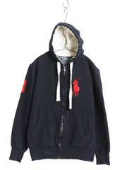 【お得なクーポン配布中!】 ビッグポニー ポロ ラルフローレン フルジップ スウェット フード パーカー レディース M メンス S 程 / トレーナー 裏起毛 ヘビーウェイト