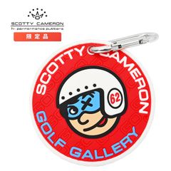 スコッティキャメロン ラバー パッティングディスク ジョニーレーサー Go レッド バッグタグ カラビナ付き 限定 Scotty Cameron Johnny Racer Red