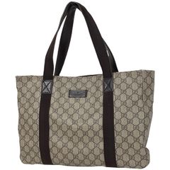 グッチ GUCCI GG柄 トートバッグ ショルダーバッグ トートバッグ コーティングキャンバス ブラウン 141624 レディース 【中古】