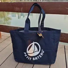 PETIT BATEAU トートバッグ　プリントロゴ　バッグ　大容量　防水のサムネイル