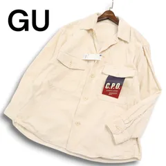 未使用★ GU ジーユー 秋冬 コーデュロイ★ CPO シャツ ジャケット Sz.XL メンズ 白 大きいサイズ