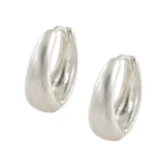 【C：ヴィンテージSV×ピアス】[Cream dot. クリームドット公式] ピアス レディース  フープ 金属アレルギー ニッケルフリー 中折れ キャッチレス 開閉式 ヴィンテージ調 艶消し マット ぷっくり 3タイプ フープフィット 大人 