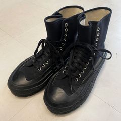 JIL SANDER ジルサンダー Canvas High Top Sneaker キャンバスハイトップスニーカー ブラック size41 26cm【中目黒R05】