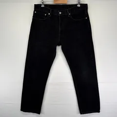 古着 リーバイス Levi's デニムパンツ ブラックデニム 505 5ポケット ジーンズ ジーパン 色落ち ヒゲ w36 L32  ブラック メンズ