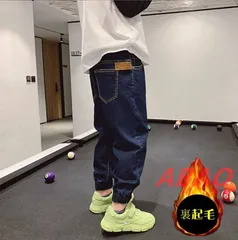 キッズ デニム パンツ ロングパンツ 男の子 子供 ズボン 長ズボン 裏起毛 キッズ ストレートパンツ サルエルパンツ デニム かっこいい ボトムス 子供服 ダンスパンツ キッズ ジュニア ダメージ 幼稚園 小学校xzzhang64