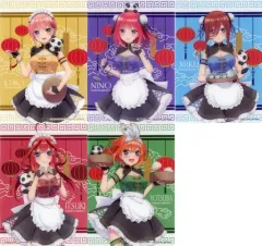 【中古】紙製品 全5種セット ブラインドコレクションシート 「きゃらっとくじ 五等分の花嫁∬～あつあつ!!中華料理店～」 L賞