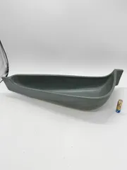 花器 濃い緑色 変形 花台 窯 工房 池坊 フラワーベース 水盤 華道具 花瓶 シンプル 生花 華道 磁器 手作り アンティーク レア レトロ インテリア ビンテージ 昭和 24428四つ葉[YT00462]