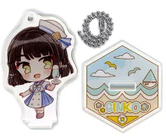 【中古】キーホルダー 百生吟子 「GiGOコラボカフェ ラブライブ!シリーズ LoveLive!Days スタンド付きデフォルメアクリルキーホルダー(LoveLive!Days 蓮ノ空 マリン衣装)」