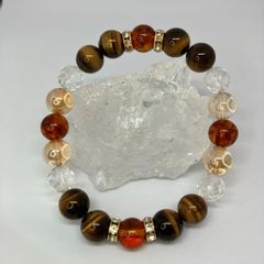 ✳古代樹♎ブレスレット⭐️金メッキ♋タキオン❄水晶☘浄化と癒やし 