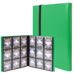 my&G カードファイル トレカ 9ポケット 360枚収納 固定バンド付き (グリーン) 0